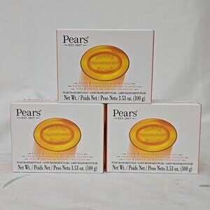 3 Pack Pears Pure & Gentle Transparent Soap 100g 3.5 oz. Bar Soap Glycerin